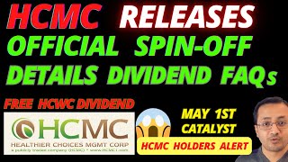 HCMC Stock🔥🔥RELEASES Spinoff Details  HCWC Stock NYSE Dividend  May 1 Record Date Catalyst News [upl. by Guzel]