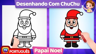 Como Desenhar O Papai Noel How to Draw Santa Claus  Desenho Para Crianças Fácil E Passo A Passo [upl. by Ainoek]