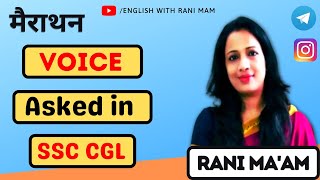 Marathon Of Voice Asked in SSC CGL  Previous Year Voice  Active amp Passive Voice  Rani Maam [upl. by Zebulon]