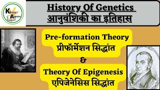 History of Genetics आनुवंशिकी का इतिहास  Preformation theory amp Theory of Epigenesis genetics [upl. by Eibbil]