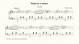 Chopin Waltz in A minor B 150 Op Posth [upl. by Alleris333]