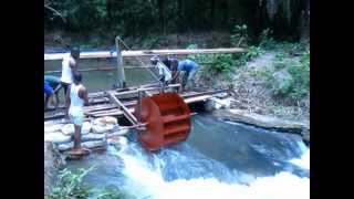 Usaka Waterwheel Part 2  Dropping it in the river [upl. by Foskett]