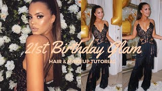 ♡ 21st BIRTHDAY MAKEUP amp HAIR TUTORIAL ♡ [upl. by Lati]