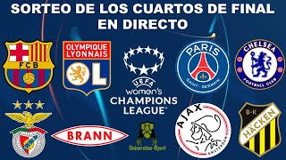 🔥EL FC BARCELONA BUSCA RIVAL 🔴EN DIRECTO🔴 SORTEO DE CUARTOS DE FINAL  UWCL 202324 [upl. by Lyrret]