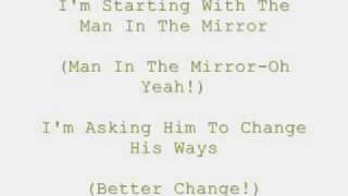 Michael Jackson Man In The Mirror Lyrics [upl. by Johnna]