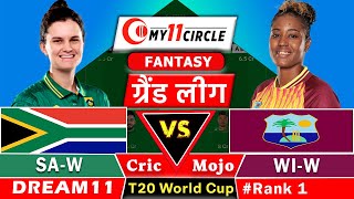 SAW vs WIW🔴Live Women World Cup Dream11 Team Prediction Today I SAW vs WIW  GL Team Today [upl. by Marena166]