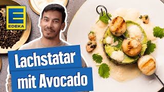 Lachstatar mit Avocado  Lachsrezept als Weihnachtsvorspeise oder zu Silvester [upl. by Isabel]