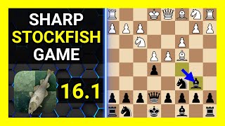 Sharp Stockfish 161 Chess Game Italian Game Classical Variation Center Holding [upl. by Ojeitak]