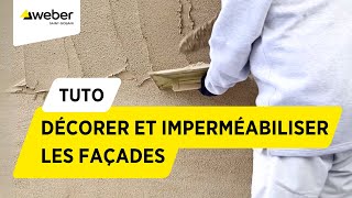 Comment décorer et imperméabiliser les façades avec un enduit monocouche manuel  Weber [upl. by Hsirk]