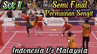 Semi Final🔴Indonesia Vs Malaysia🔴ISTAF Sepaktakraw Word Cup Kuala Lumpur🔴Set 1 [upl. by Boleslaw998]