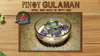 UBE MACAPUNO SALAD Pinoy Gulaman Recipe [upl. by Marcile]