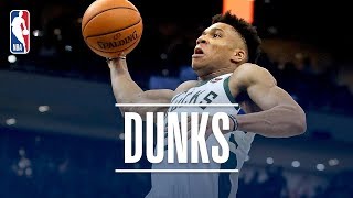 Best Of Giannis Antetokounmpos Dunks  201819 NBA Regular Season amp Playoffs [upl. by Sorcim629]