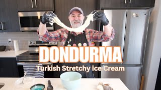 How to make Dondurma Turkish Ice Cream at home FINAL [upl. by Atiken462]