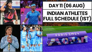 Paris Olympics  जानिए Ind का 6 Aug का Complete Schedule  Neeraj  Vinesh  Hockey Team in Action [upl. by Kirby]