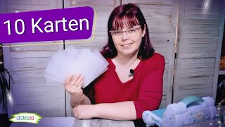 ⭐️ 10 Karten 10 Prägefolder  Grußkarten selber basteln DIY [upl. by Galliett]