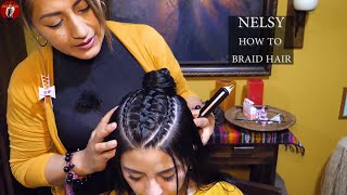 ASMR NELSY  HOW TO BRAID HAIR  ASMR [upl. by Narcissus]