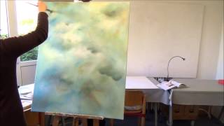 Acrylmalerei Speed painting Über den Wolken [upl. by Laenaj]