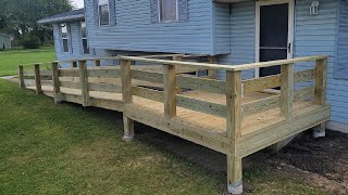 Build A Handicap Access Wheelchair Ramp  Start To Finish [upl. by Ecirtra]