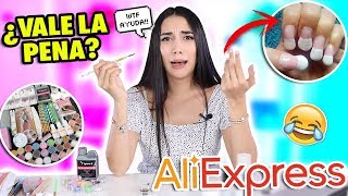 PROBANDO KIT para UÑAS ACRILICAS de ALIEXPRESS 😰es SUPER BARATO ¿Vale la pena [upl. by Naima]