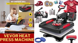 Ultimate Guide to VEVOR Heat Press Machine  Step by Step Tutorial  heat press printing machine [upl. by Lawler]