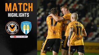 Newport County v Colchester United highlights [upl. by Blondelle399]