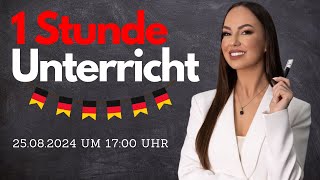 1 Stunde DEUTSCHUNTERRICHT🇩🇪 Deutsch lernen  Grammatik  Wortschatz  A2  B1  B2  C1 [upl. by Ahsinrac]