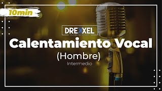 EJERCICIOS DE CALENTAMIENTO 10 MIN  Nivel INTERMEDIO  HOMBRE🎤 Vocal Warm Up [upl. by Ahsyekal]