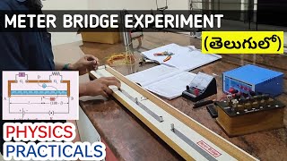 METRE BRIDGE EXPERIMENT IN TELUGU Class 12 [upl. by Noble]