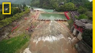 See an Ancient Wonder of China that Transforms a River  National Geographic [upl. by Braswell]