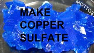 Make Copper Sulfate from Copper and Sulfuric acid 3 ways [upl. by Knowland]