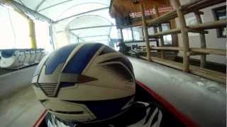 Inside a bobsleigh riding an Olympic bob track [upl. by Skell]