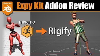 Blender Expy Kit addon Mixamo to Rigify [upl. by Standush]