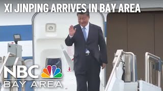 Chinese President Xi Jinping arrives in San Francisco [upl. by Eilagam609]