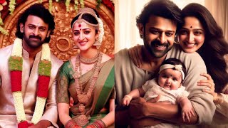 Prabhas और Anushka Shetty की AI ने करवा दी शादी बेटी को गोद में लिए फोटोज हुए वायरल [upl. by Fawn]