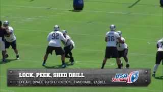 Carolina Panthers lock peek and shed drill Defense [upl. by Desimone]