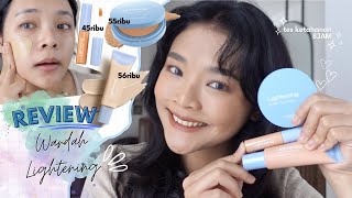 REVIEW WARDAH LIGHTENING FOUNDATION CONCEALER POWDER MAKEUP SERBA 50RIBUAN  RIRIEPRAMS [upl. by Esor414]