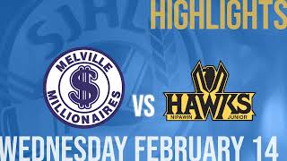 Melville Millionaires vs Nipawin Hawks Feb 14th [upl. by Rudolfo]