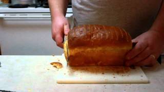 How to slice homemade bread [upl. by Durrej]