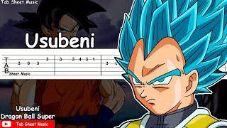 Dragon Ball Super ED 3  Usubeni Guitar Tutorial [upl. by Tteltrab]