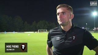 Salford City 10 FC United of Manchester  Mike Phenix postmatch interview [upl. by Girardi]