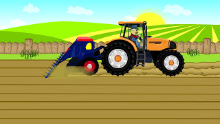 Assembling and Assembling the Tractor Needed for Harvest  Channel about Harvesters for Kids [upl. by Pallua]