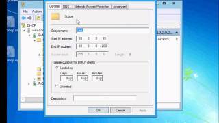 How to edit a DHCP scope in Microsoft Windows Server 2012 [upl. by Aslin56]