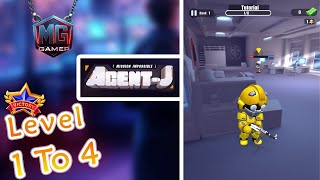 Agent J  AgentJ 1 To 4 ROOKIE Levels Gameplay AndroidAgent games gameplay 2024 viralvideo [upl. by Enalahs75]