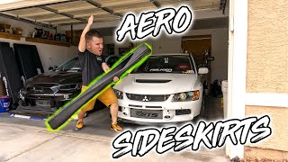 EVO 9 GETS VOLTEX STYLE SIDESKIRTS [upl. by Cia]