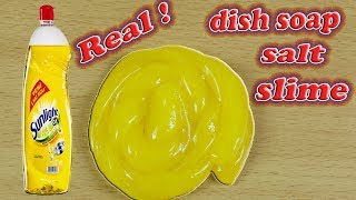 ONLY Dish Soap and Salt Slime  No Glue Dish Soap Slime  How to make Dish Soap Slime [upl. by Illek]