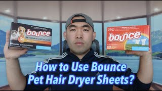 How to Use Bounce Pet Hair Dryer Sheets [upl. by Nylirek]