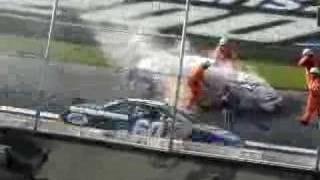 Tony Raines throws helmet at Robby Gordon [upl. by Neleh]