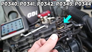 HYUNDAI TUCSON CODE P0340 P0341 P0342 P0343 P0344 CAMSHAFT POSITION SENSOR ENGINE LIGHT ON [upl. by Tailor]