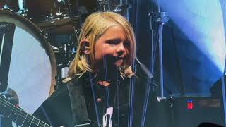 6yearold Roy Orbison 3  stage debut with Joe Walsh amp Dave Grohl on quotRocky Mountain Wayquot [upl. by Htir]