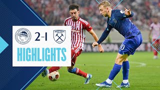 Olympiacos FC 21 West Ham  UEFA Europa League Highlights [upl. by Thunell115]